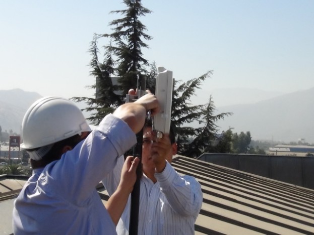 apuntando enlace inalambrico de datos wireless